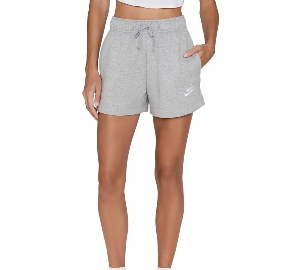 Nike Club Fleece Mid-Rise Shorts Gray Pull On Sweat Women’s 0X NEW